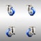 Service Caster 3.5 Inch 316SS Blue Polyurethane Wheel Swivel Top Plate Caster Brakes SCC, 2PK SCC-SS31620S3514-PPUB-BLUE-2-TLB-2 - alternate 1